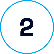 Blue number 2 inside a circle