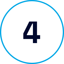 Number four inside blue circle badge